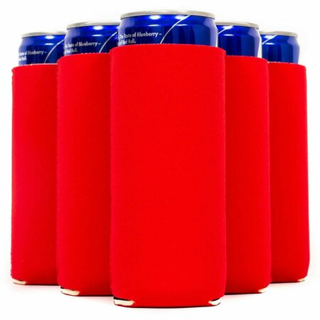 LOGO CHAIR Plain Red Slim Coozie 001-782-RED